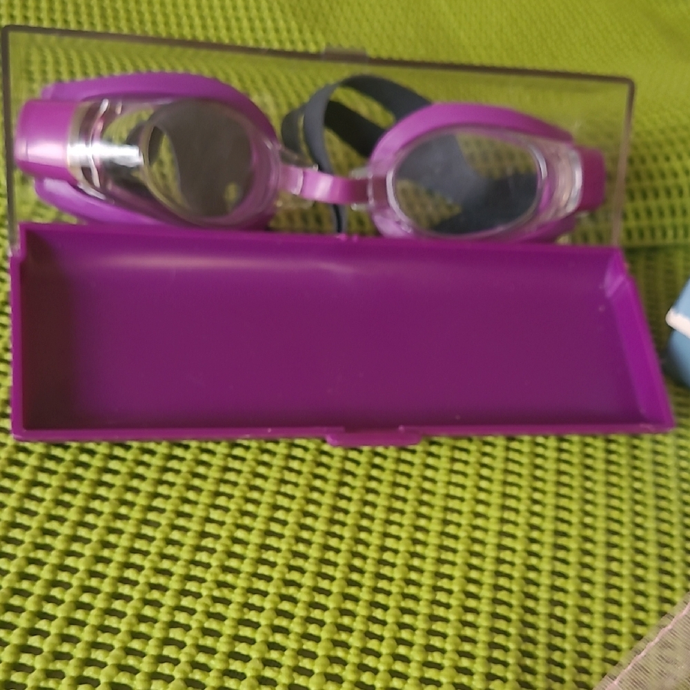 Purple Swim Goggles with Case